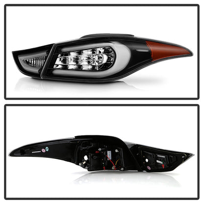 Spyder Hyundai Elantra 11-13 Light Bar LED Tail Lights Black ALT-YD-HYELAN11-LED-BK 5072788