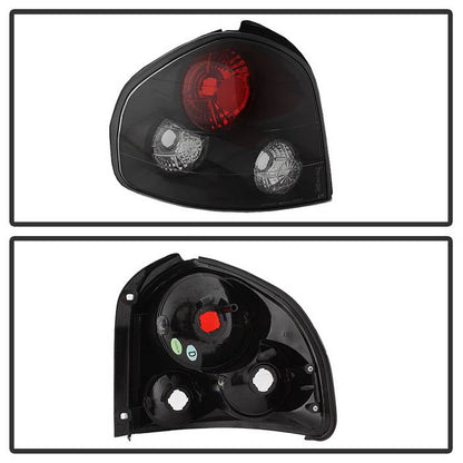 Spyder Hyundai Santa Fe 01-06 (01-04 Model use 3 Bulbs only)Euro Tail Lights Blk ALT-YD-HYSF01-BK 5005359