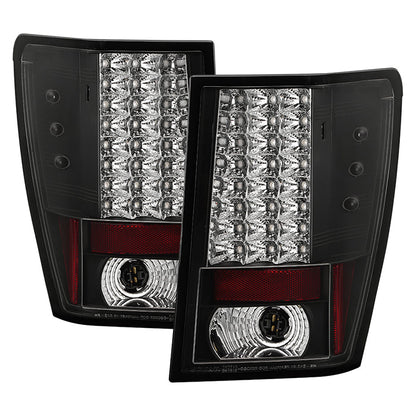 Spyder Jeep Grand Cherokee 05-06 LED Tail Lights Black ALT-YD-JGC05-LED-BK 5005526