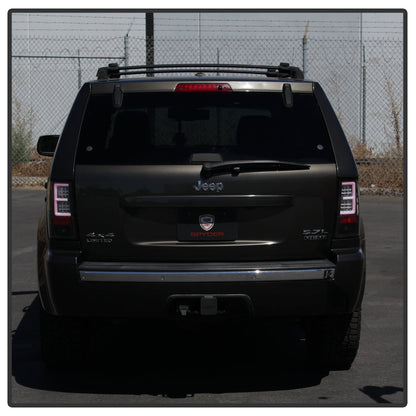 Spyder 07-10 Jeep Grand Cherokee Light Bar LED Tail Lights - Black Smoke ALT-YD-JGC07V2-LB-BSM 5086662