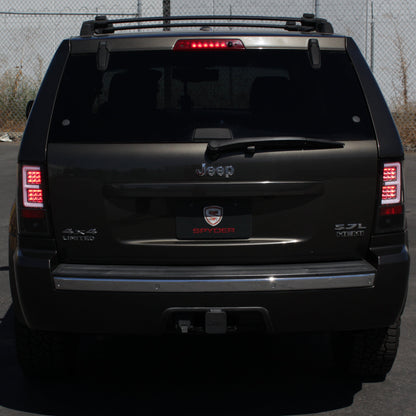 Spyder 07-10 Jeep Grand Cherokee Light Bar LED Tail Lights - Black Smoke ALT-YD-JGC07V2-LB-BSM 5086662