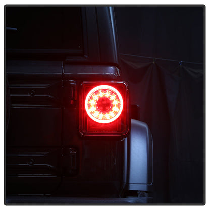 Spyder 19-20 Jeep Wrangler - Full LED Tail Lights - Seq Turn Signal - Black ALT-YD-JW19-SEQ-BK 5086174