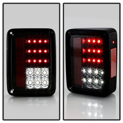 Spyder Jeep Wrangler 07-15 LED Tail Lights Black ALT-YD-JWA07-LED-BK 5070395