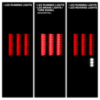 Spyder 07-16 Jeep Wrangler Verison 2 Light Bar LED Tail Lights - Smoke (ALT-YD-JWA07V2-LBLED-BSM) 5084781