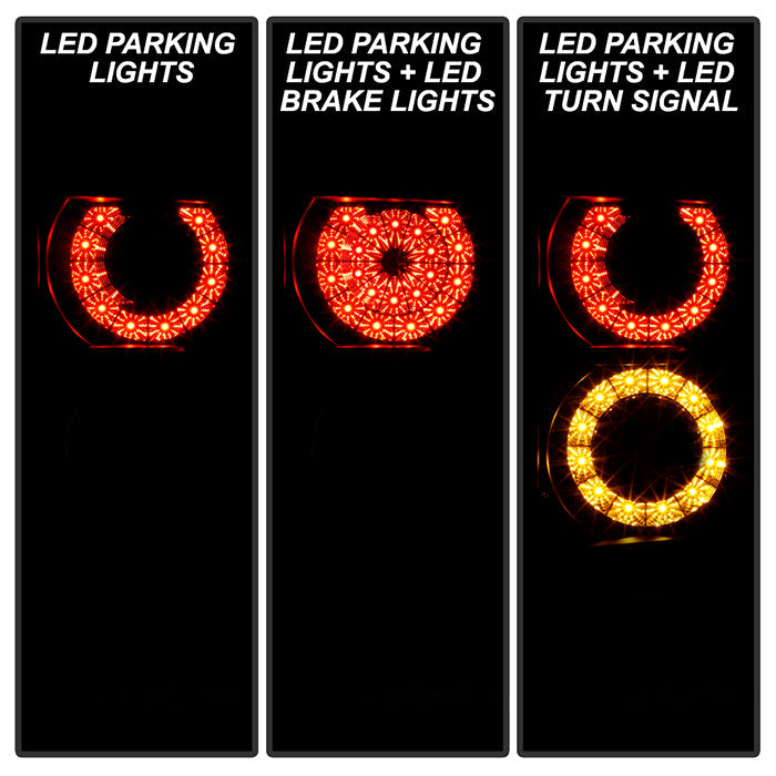 Spyder Land Rover Range Rover HSE 03-05 LED Tail Lights Black ALT-YD-LRRRH03-LED-BK 5070111