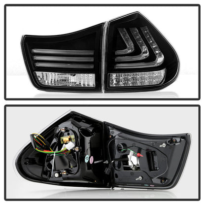 Spyder Lexus RX330/RX350 04-09 LED Tail Lights Black ALT-YD-LRX04-LED-BK 5080837