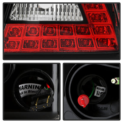 Spyder Mitsubishi Lancer/Evolution X 08-14 LED Tail Lights Blk ALT-YD-MITEVO1008-LED-BK 5030375