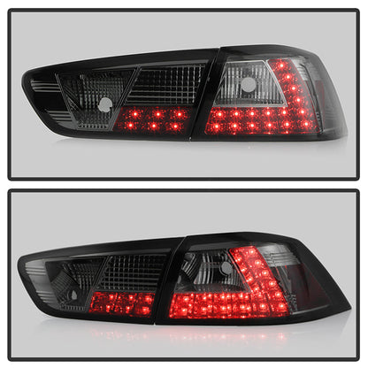 Spyder Mitsubishi Lancer/Evolution X 08-14 LED Tail Lights Smke ALT-YD-MITEVO1008-LED-SM 5030399