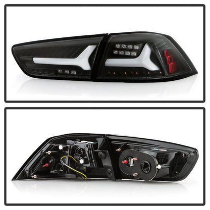 Spyder Mitsubishi Lancer/Evolution X 08-14 V2 LED Tail Lights - Black ALT-YD-ML08V2-SEQ-BK 5088130