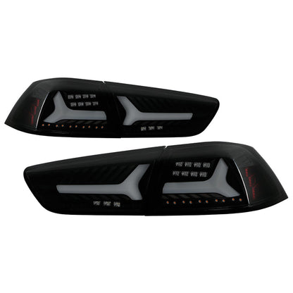 Spyder Mitsubishi Lancer/Evolution X 08-14 V2 LED Tail Lights - Black Smoke ALT-YD-ML08V2-SEQ-BSM 5088147