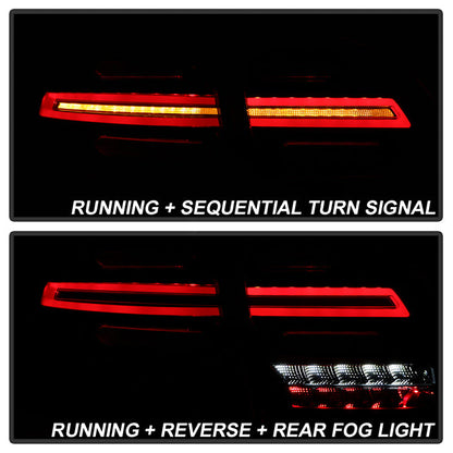 Spyder Porsche Cayenne 958 11-14 LED Tail Lights - Sequential Signal - Red Smoke 5086907