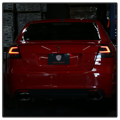 Spyder 08-09 Pontiac G8 Version 2 Light Bar LED Tail Lights - Black - ALT-YD-PG808V2-LB-BK 5086068