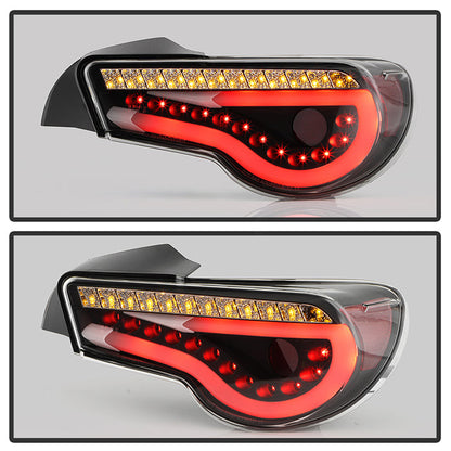 Spyder Scion FRS 12-14/Subaru BRZ 12-14 Light Bar LED Tail Lights Black ALT-YD-SFRS12-LBLED-BK 5072009