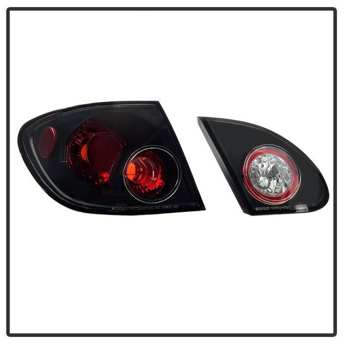 Spyder Toyota Corolla 03-08 Euro Style Tail Lights Black ALT-YD-TC03-BK 5007339