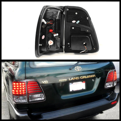 Spyder Toyota Land Cruiser 98-05 LED Tail Lights Black ALT-YD-TLAN98-LED-BK 5007537