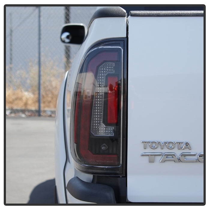 Spyder 05-15 Toyota Tacoma LED Tail Lights (Not Compatible w/OEM LEDS) - Black ALT-YD-TT05V2-LB-BK 5085467