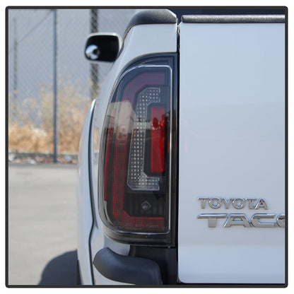Spyder 05-15 Toyota Tacoma LED Tail Lights (Not Compatible w/OEM LEDS) - Black ALT-YD-TT05V2-LB-BK 5085467