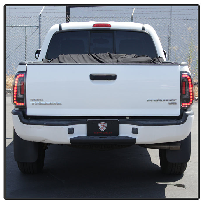 Spyder 05-15 Toyota Tacoma LED Tail Lights (Not Compatible w/OEM LEDS) - Black ALT-YD-TT05V2-LB-BK 5085467