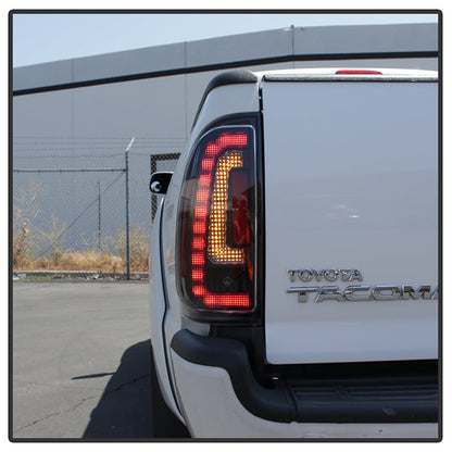 Spyder 05-15 Toyota Tacoma LED Tail Lights (Not Compatible w/OEM LEDS) - Black ALT-YD-TT05V2-LB-BK 5085467