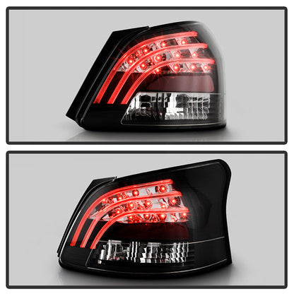 Spyder Toyota Yaris 07-09 4Dr LED Tail Lights Blk ALT-YD-TYA074D-LED-BK 5037640