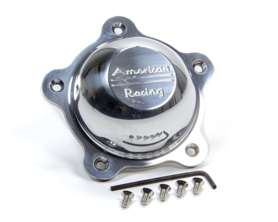 AMERICAN RACING WHEELS Short Polished Alum Center Cap w/Logo Each Wheels and Tires Tire and Wheel Accessories main image