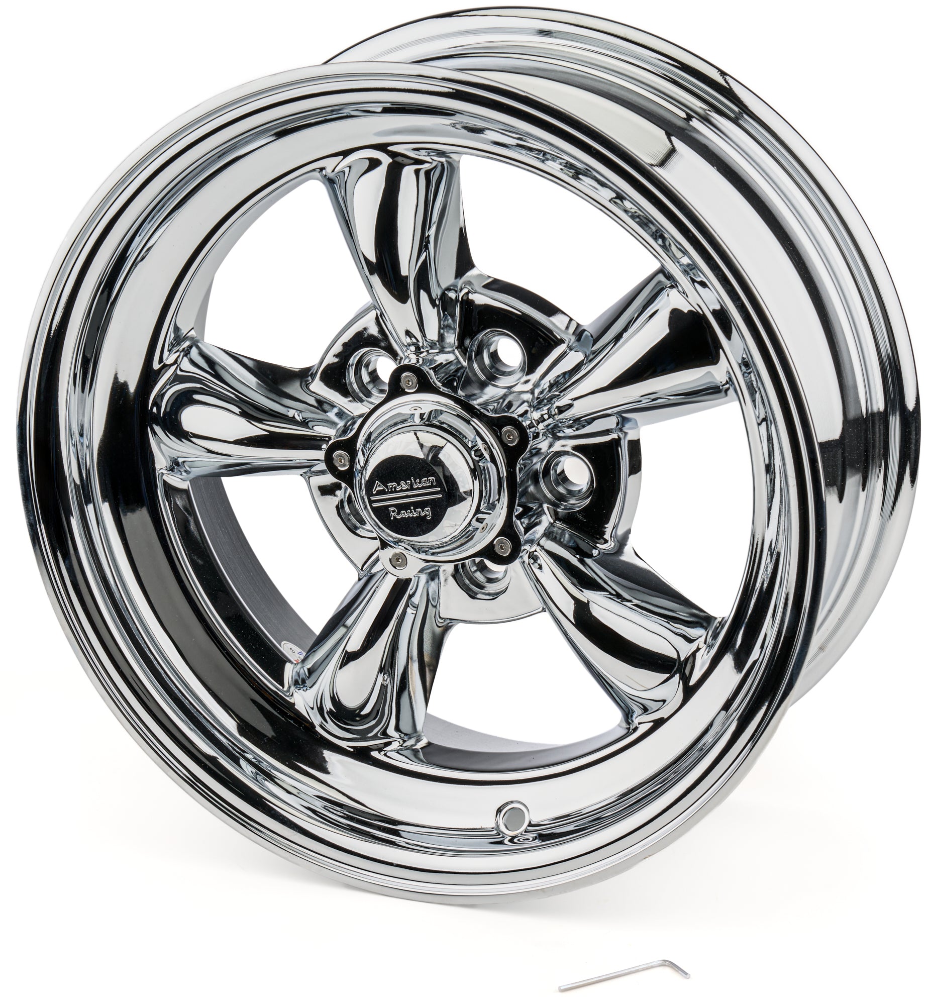 AMERICAN RACING WHEELS 15X6 Torq Thrust II 5 X 4-1/2 BC Chrome Wheels and Tires Wheels main image