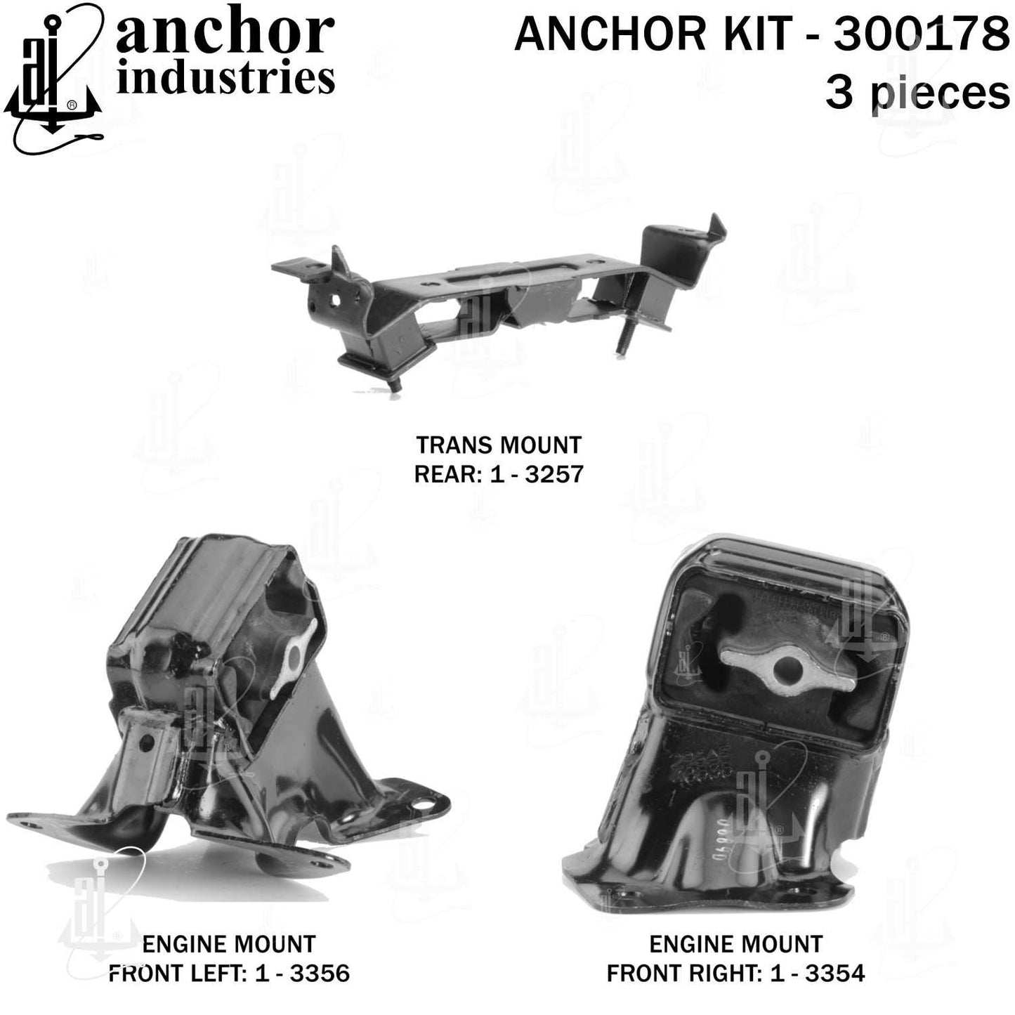 Anchor Engine Mount Kit  top view frsport 300178