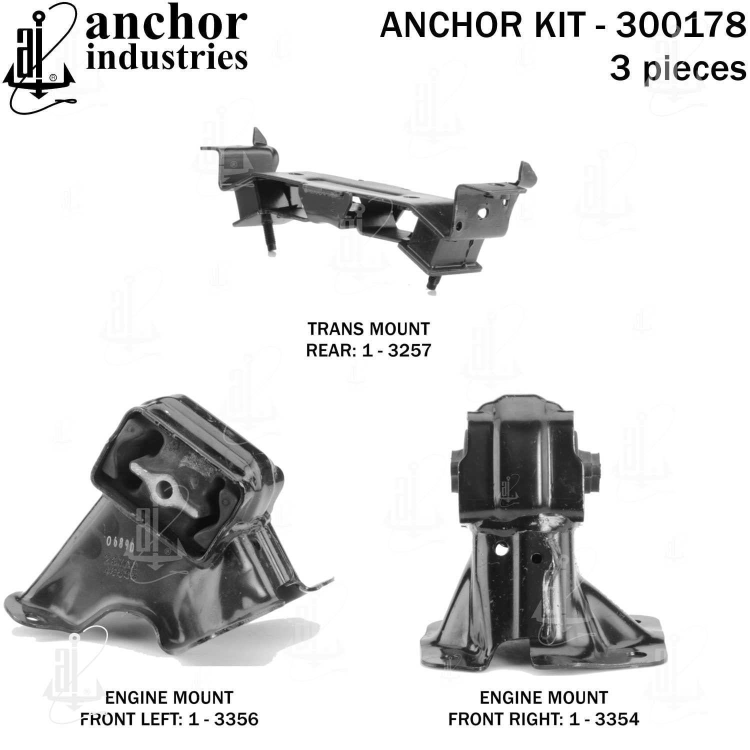Anchor Engine Mount Kit  top view frsport 300178