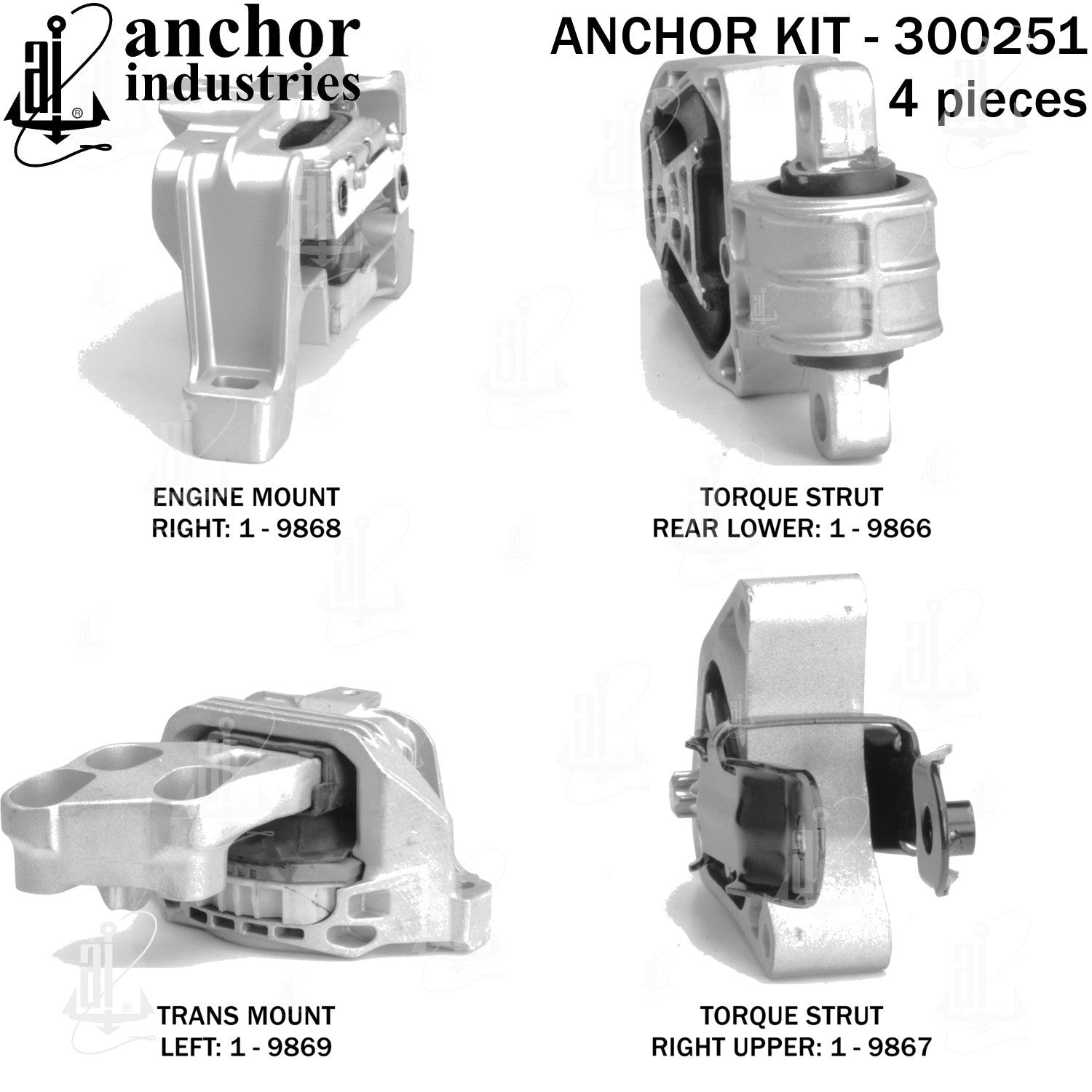 Anchor Mounts Engine Mount Kit 300251 image 3