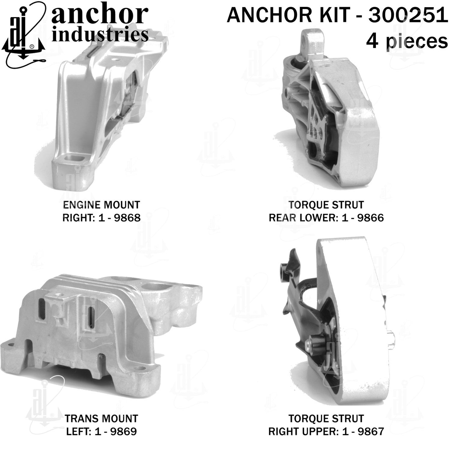 Anchor Mounts Engine Mount Kit 300251 image 4