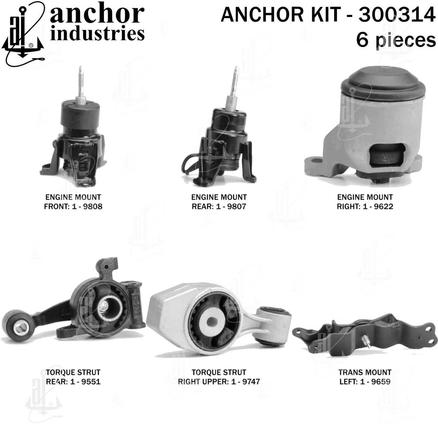 Anchor Engine Mount Kit 300314