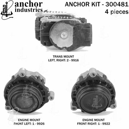 Anchor Engine Mount Kit  top view frsport 300481