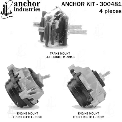 Anchor Engine Mount Kit  top view frsport 300481