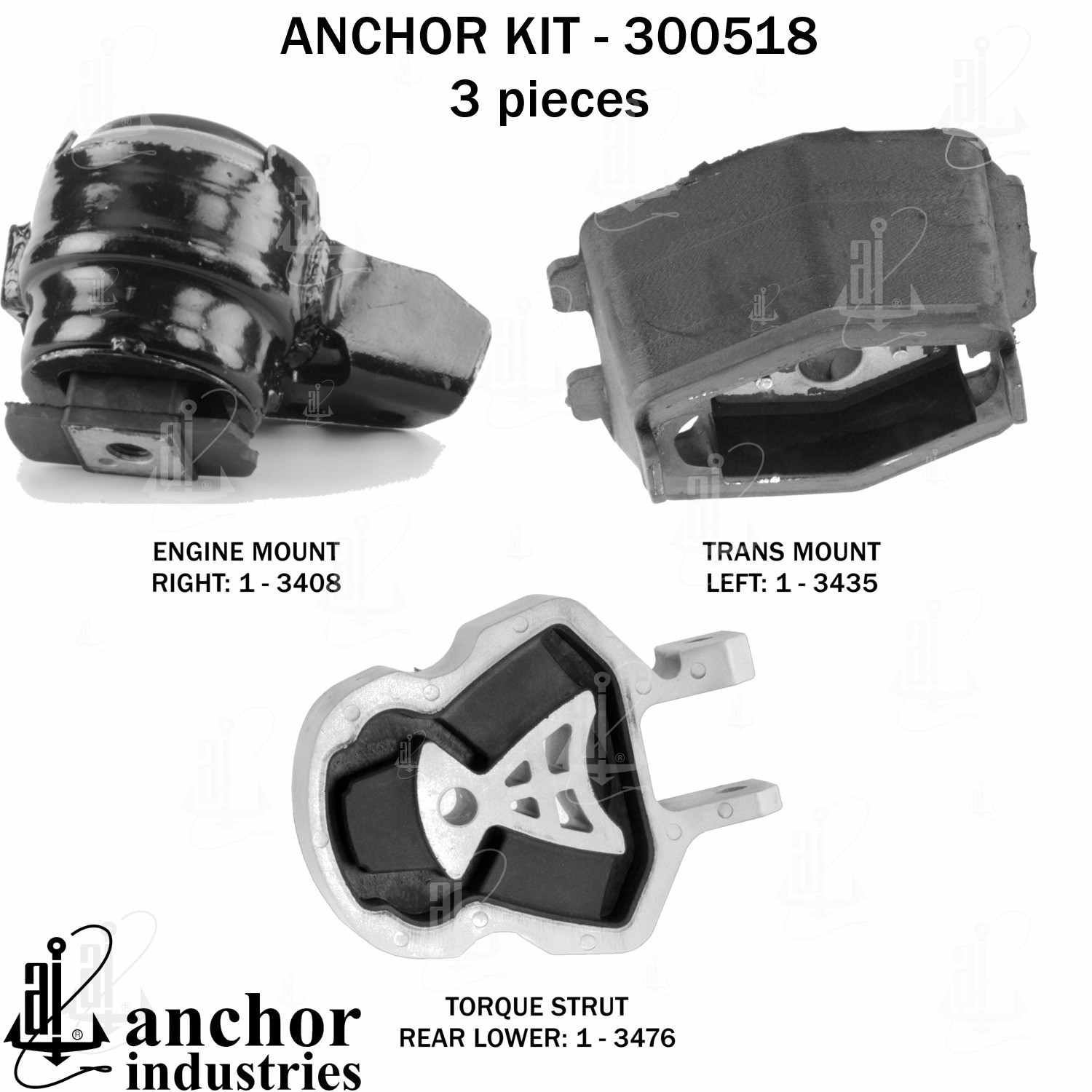 Anchor Engine Mount Kit  top view frsport 300518