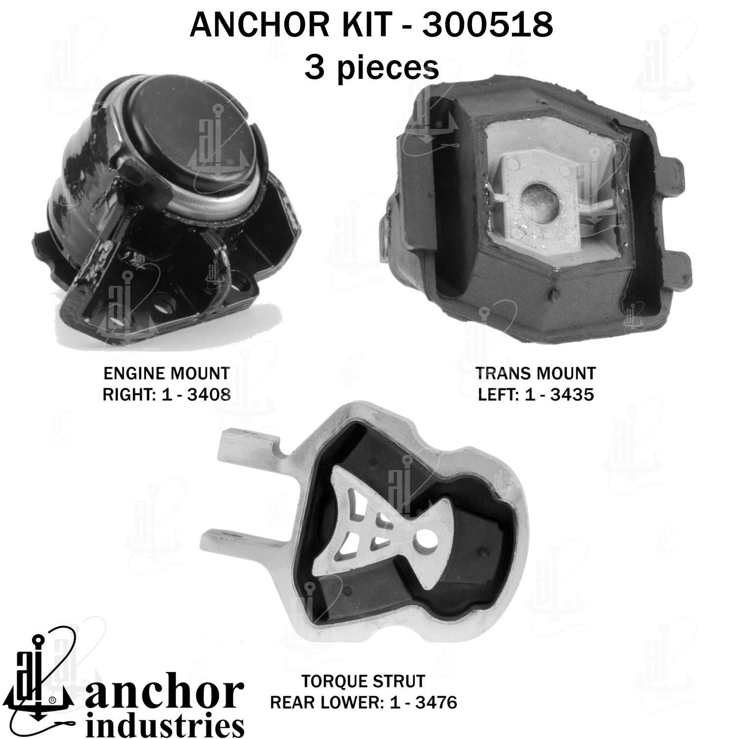 Anchor Engine Mount Kit  top view frsport 300518