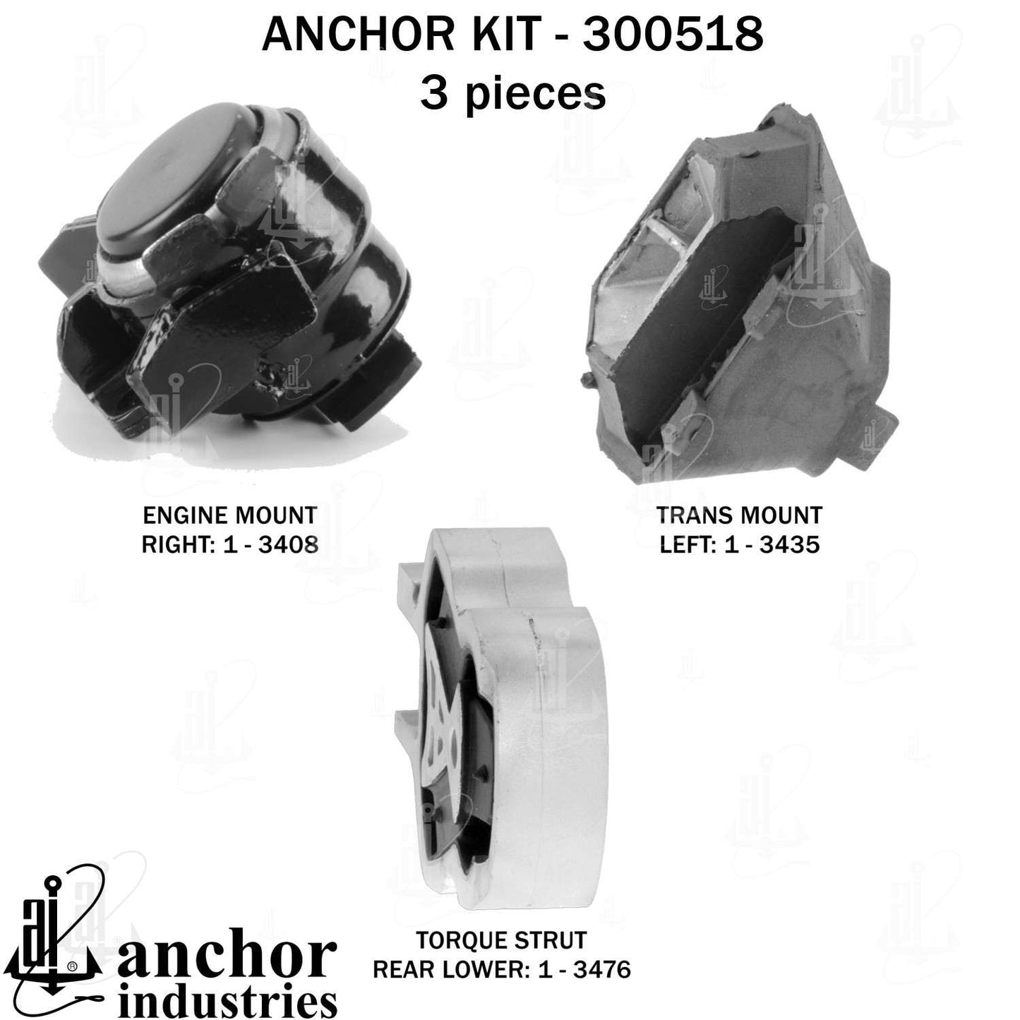 Anchor Engine Mount Kit  top view frsport 300518