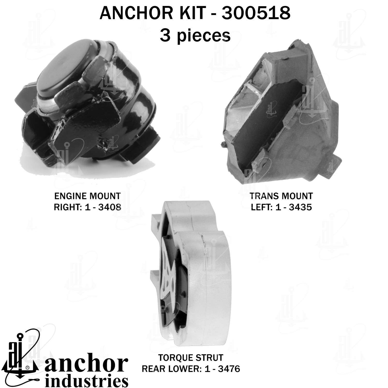 Anchor Engine Mount Kit  top view frsport 300518