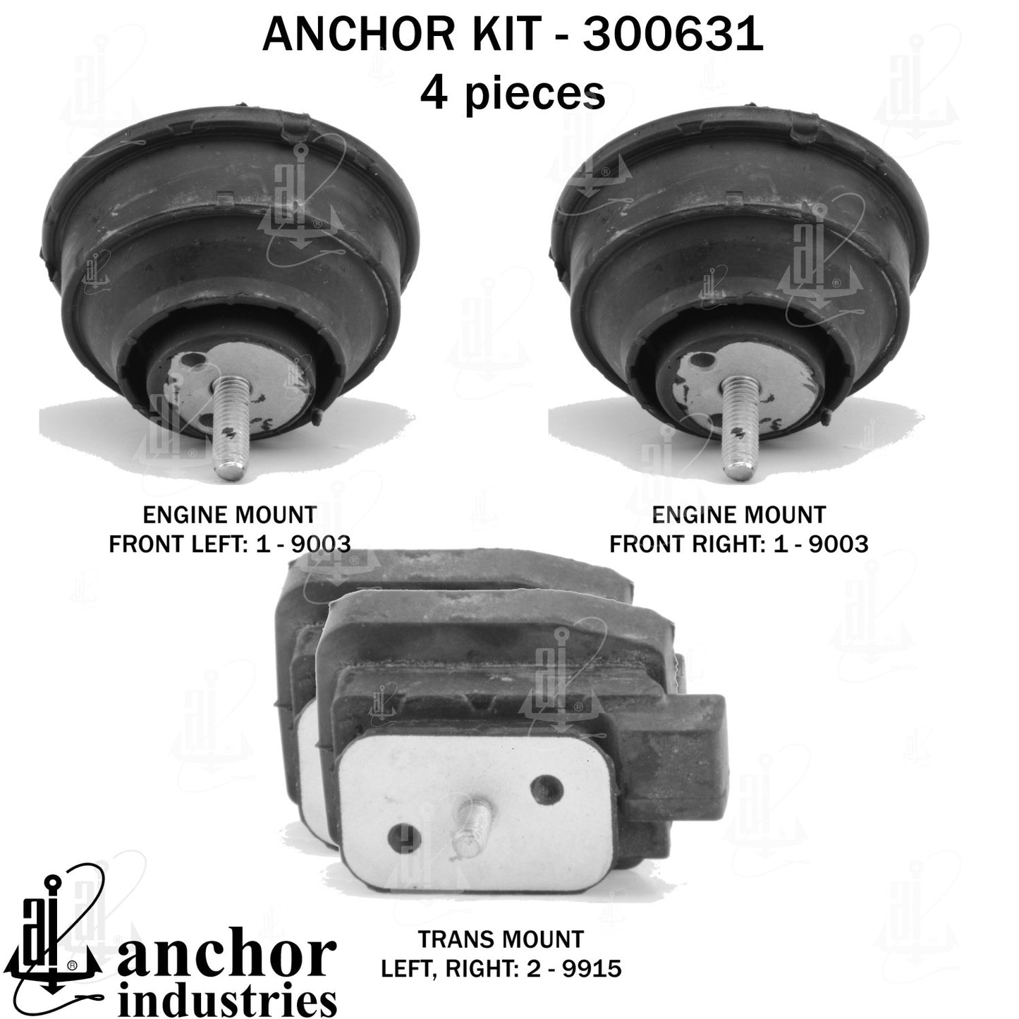Anchor Mounts Engine Mount Kit 300631 image 6