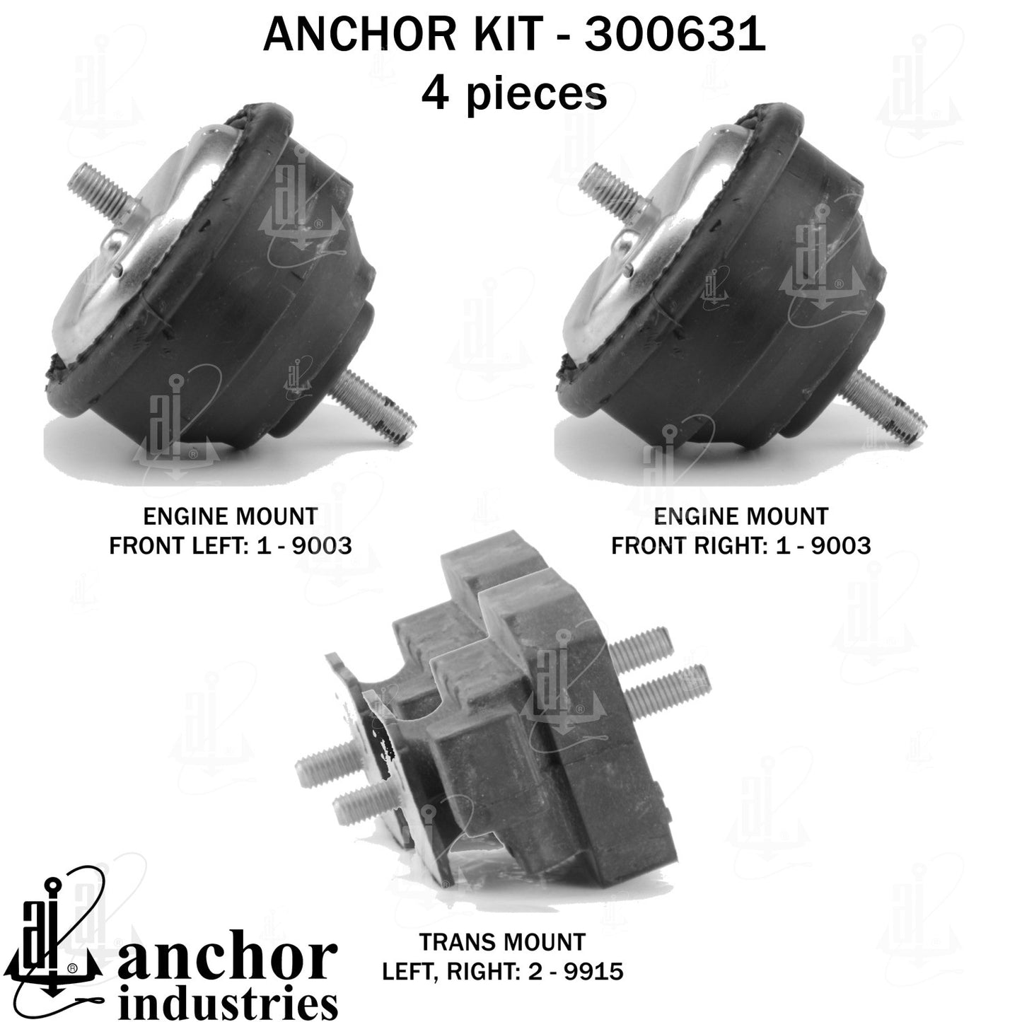 Anchor Mounts Engine Mount Kit 300631 image 4