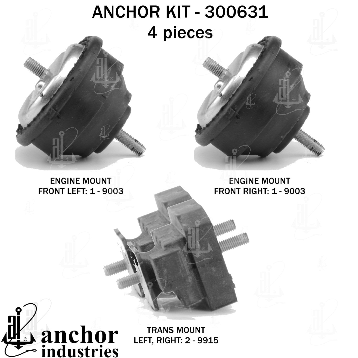 Anchor Mounts Engine Mount Kit 300631 image 4
