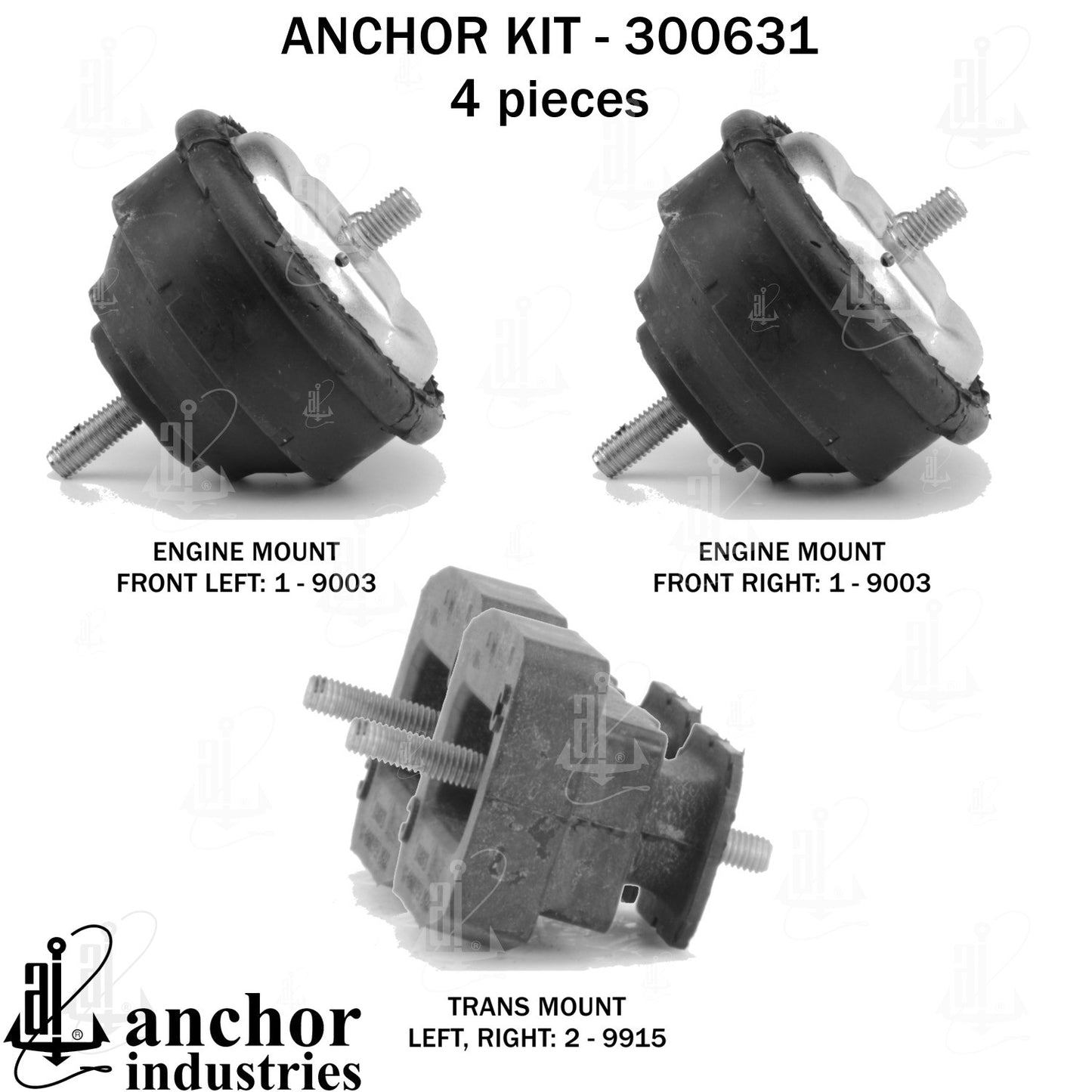 Anchor Mounts Engine Mount Kit 300631 image 5