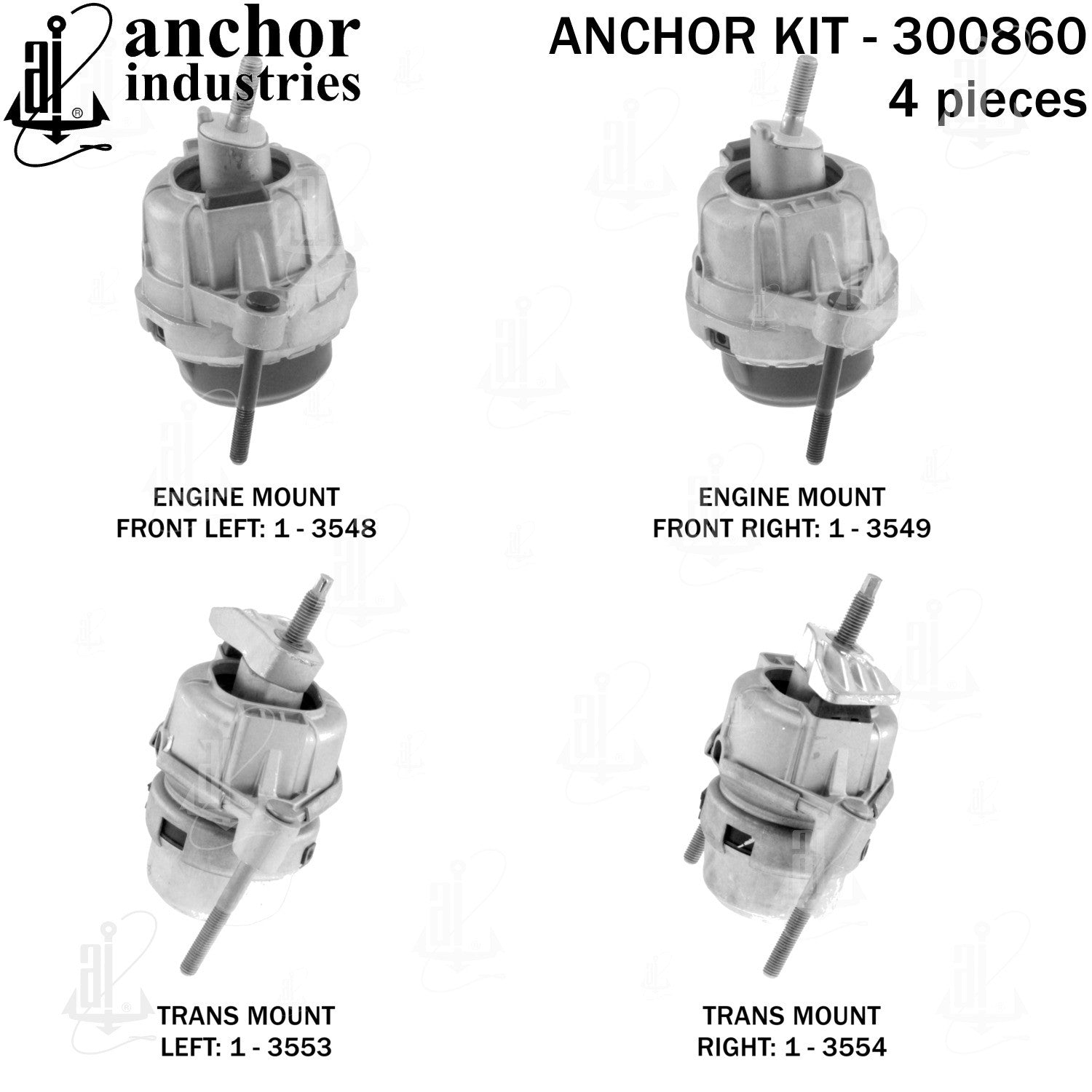 Anchor Mounts Engine Mount Kit 300860 image 3