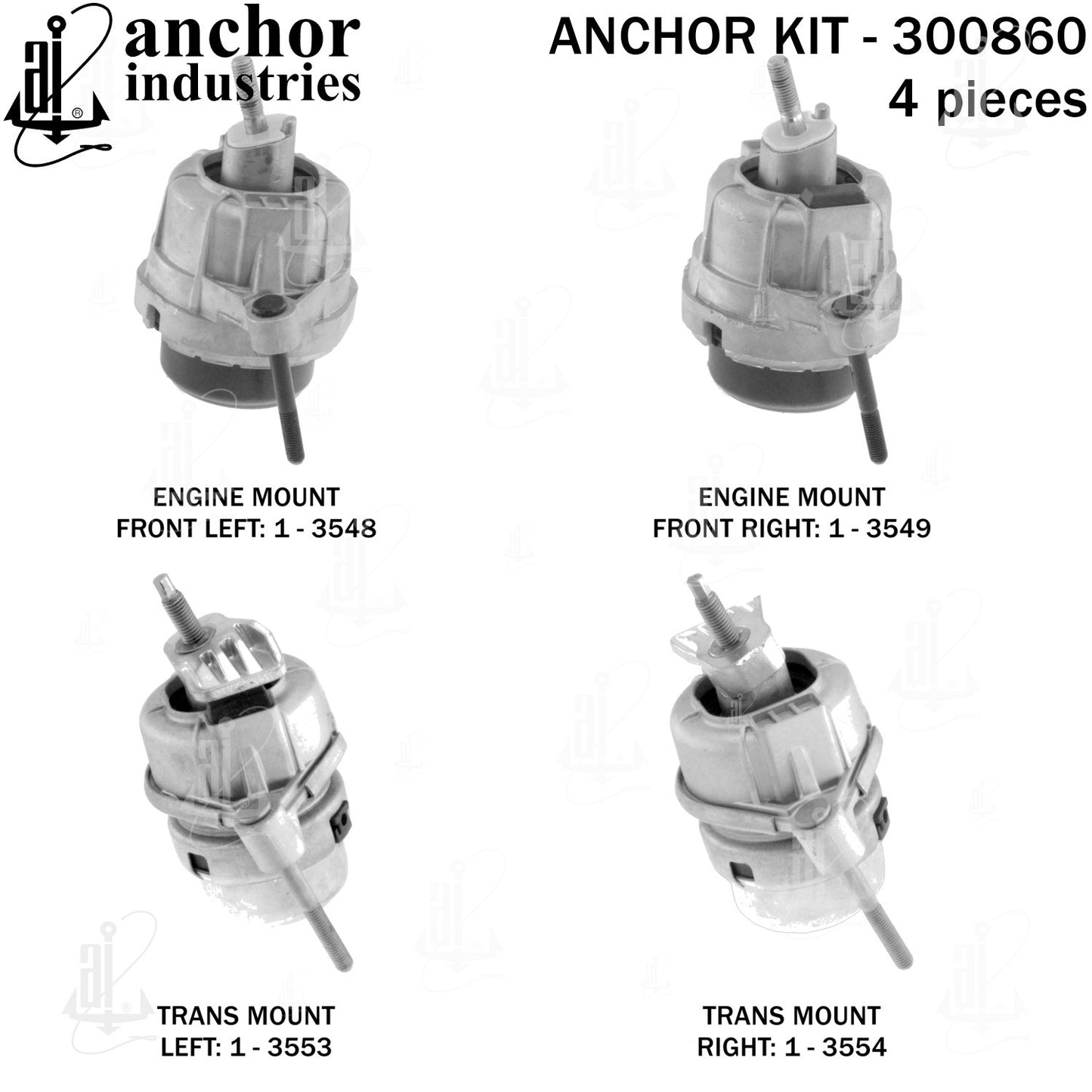 Anchor Mounts Engine Mount Kit 300860 image 4