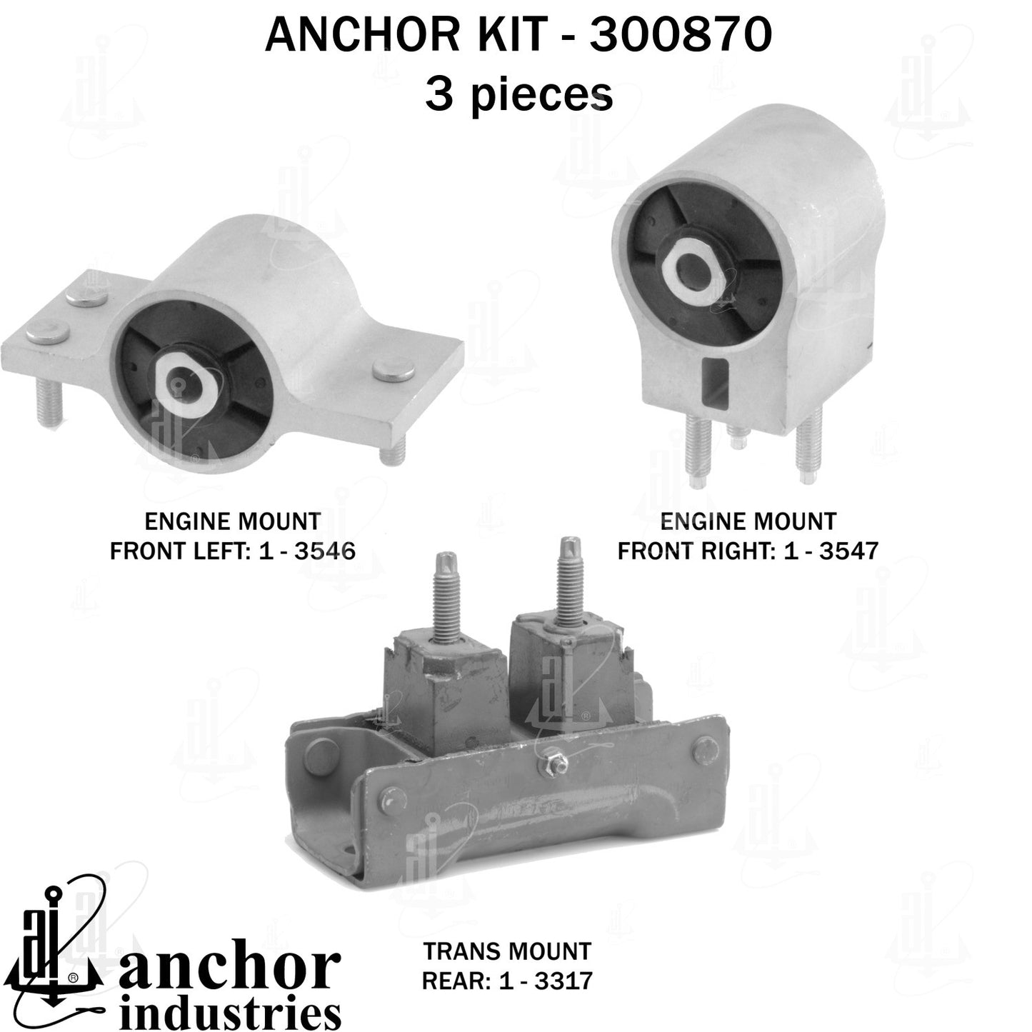Anchor Mounts Engine Mount Kit 300870 image 5