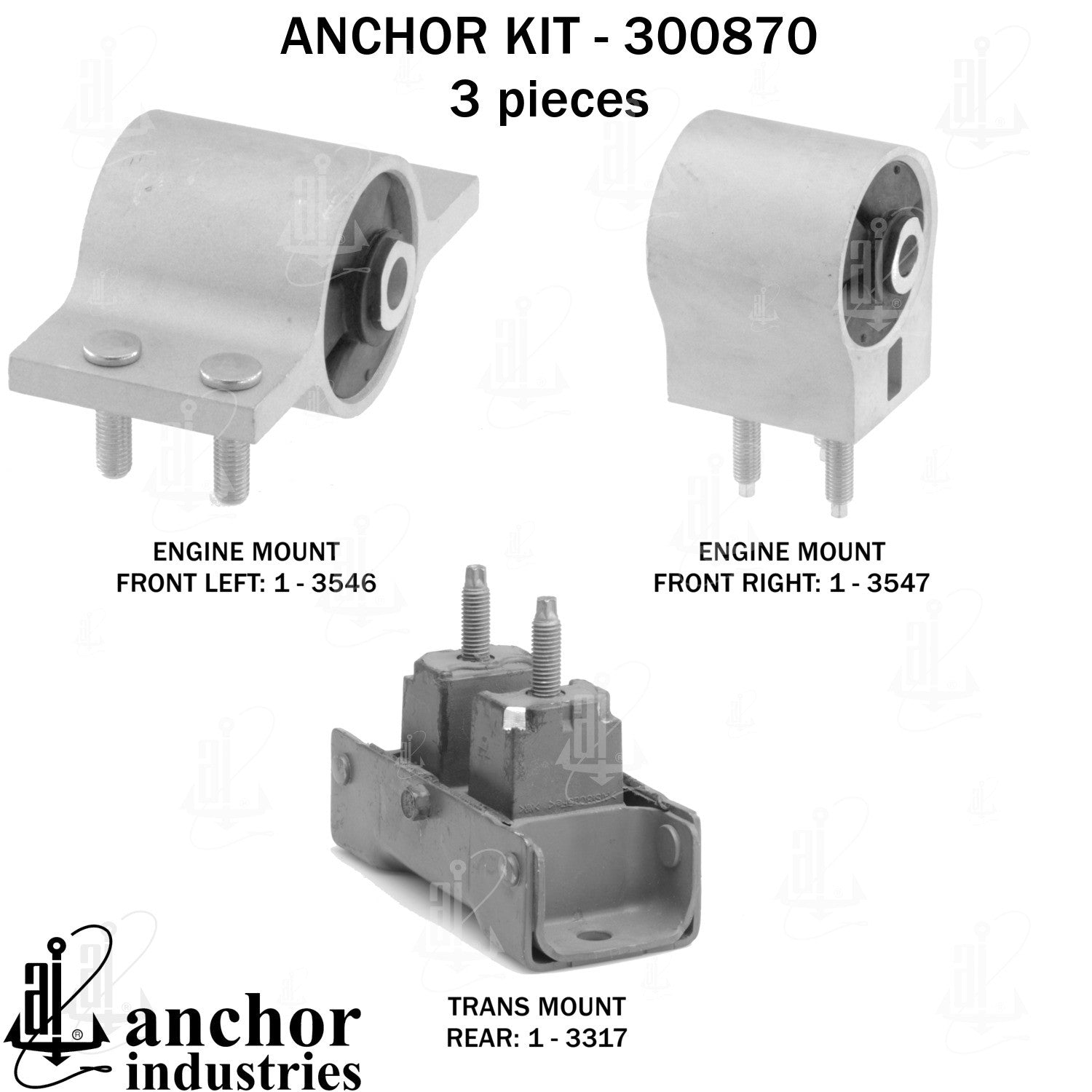 Anchor Mounts Engine Mount Kit 300870 image 3