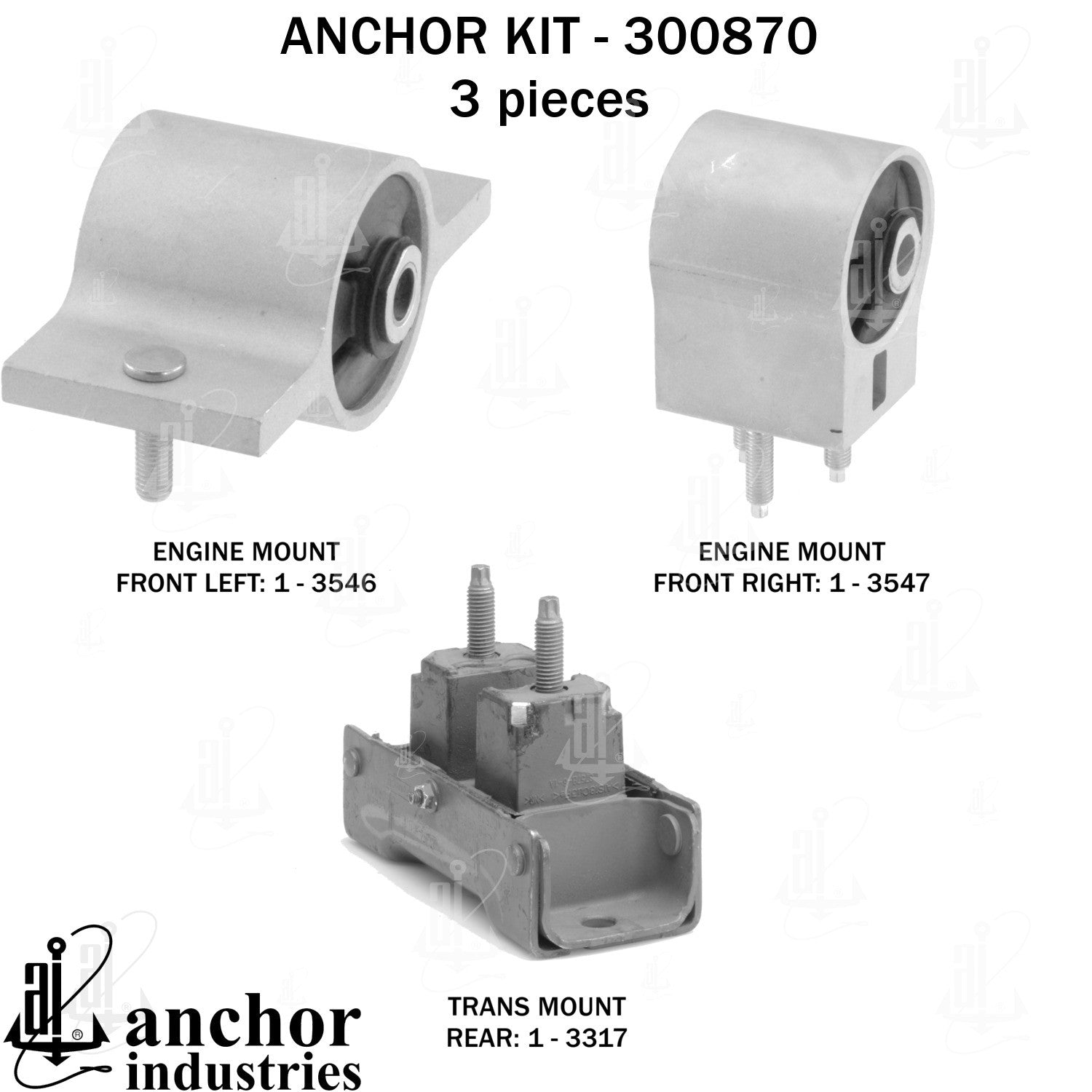 Anchor Mounts Engine Mount Kit 300870 image 4