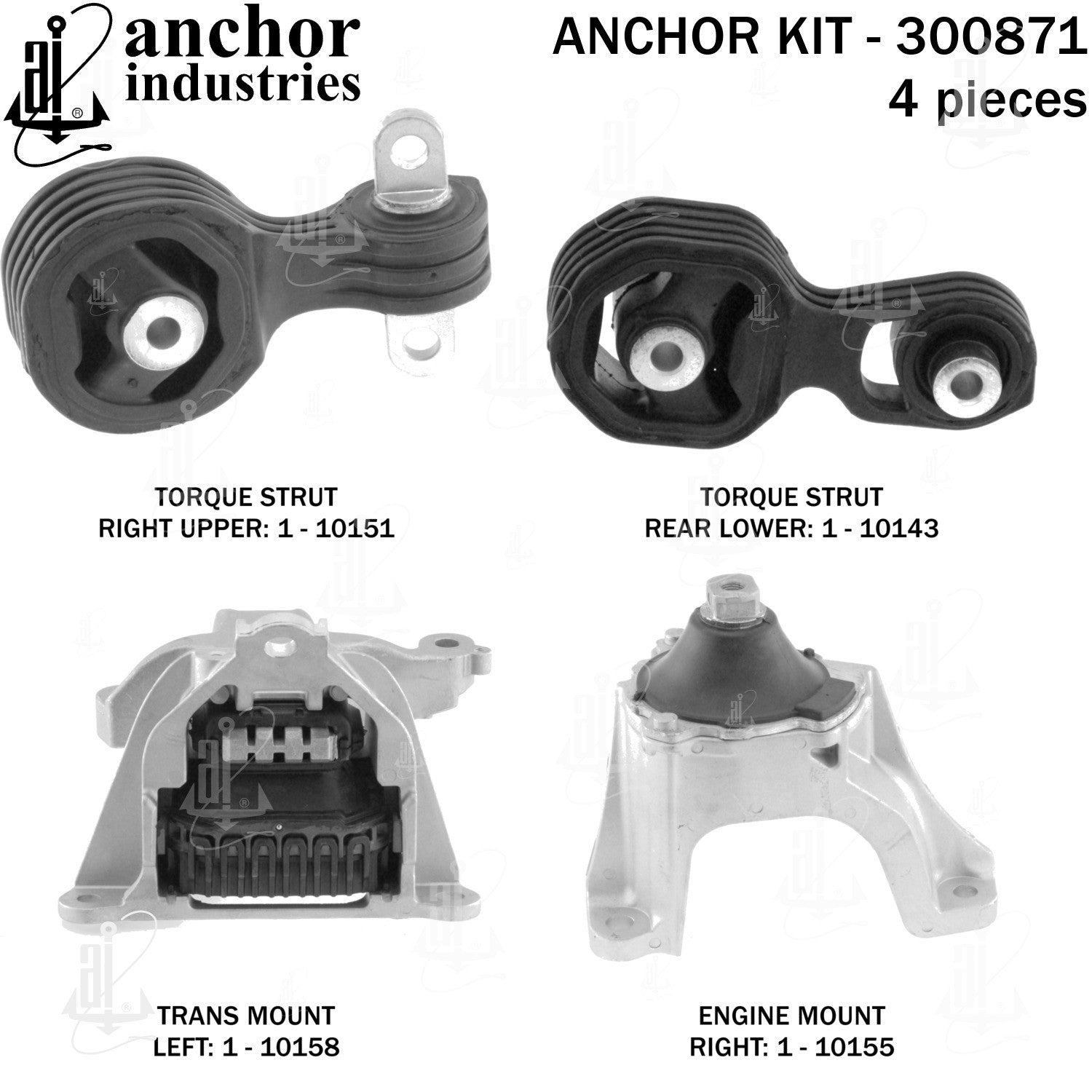 Anchor Mounts Engine Mount Kit 300871 image 5