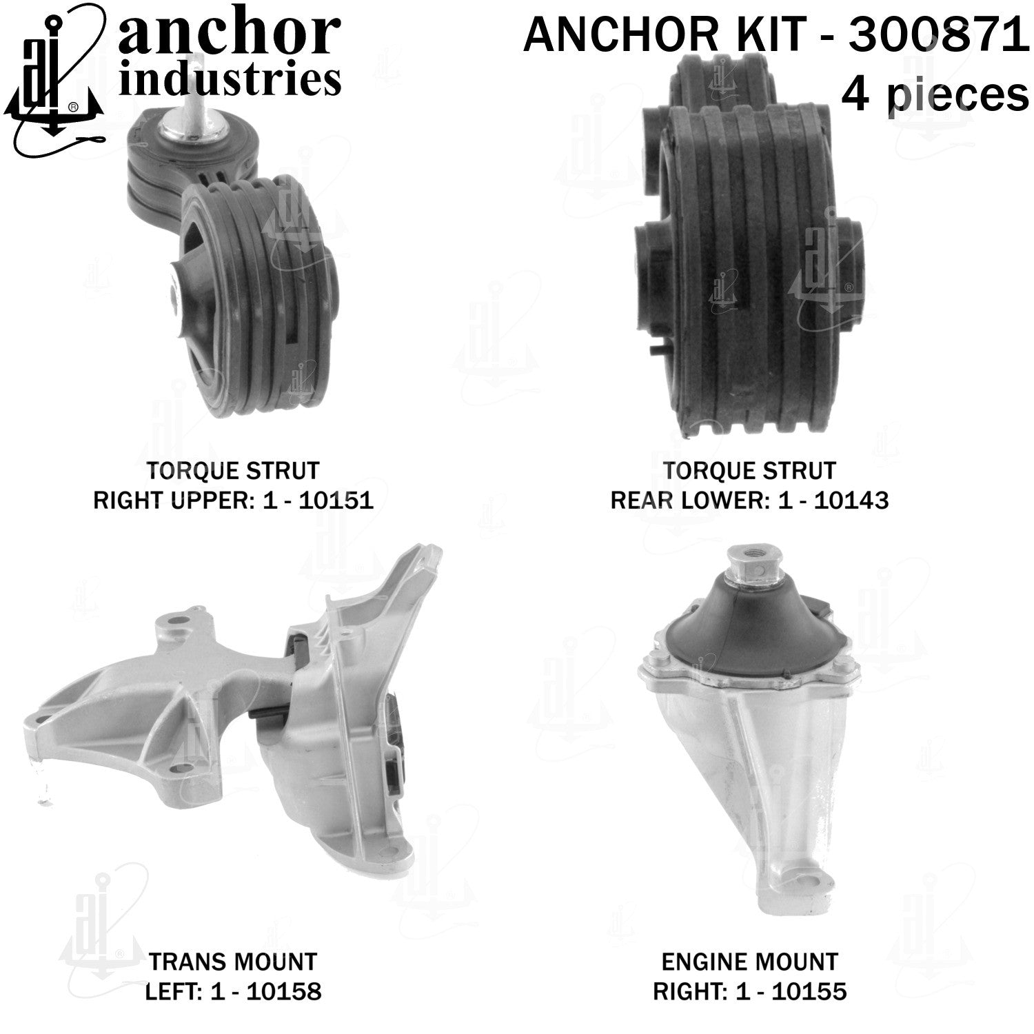 Anchor Mounts Engine Mount Kit 300871 image 3
