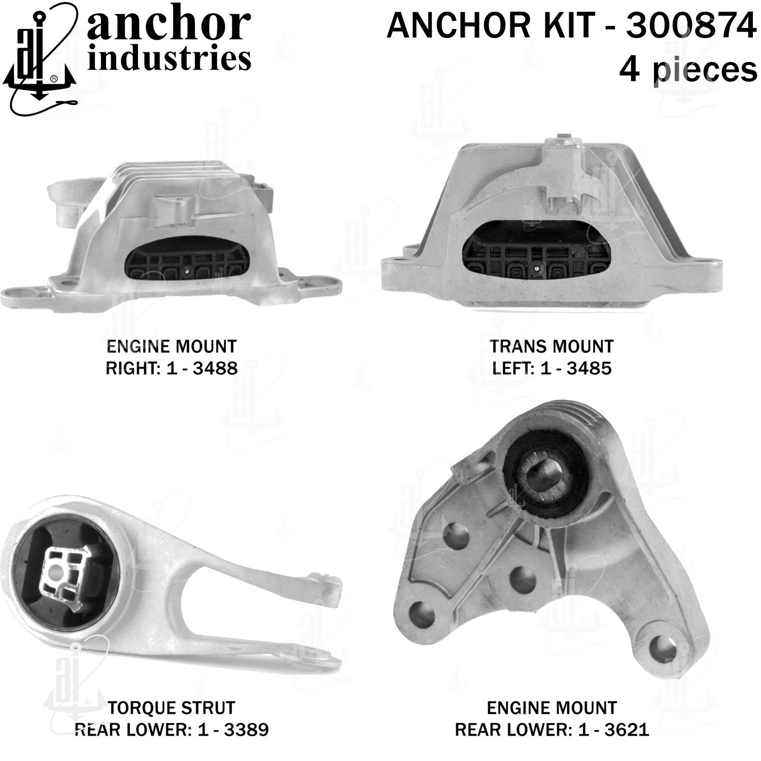 Anchor Mounts Engine Mount Kit 300874 image 5