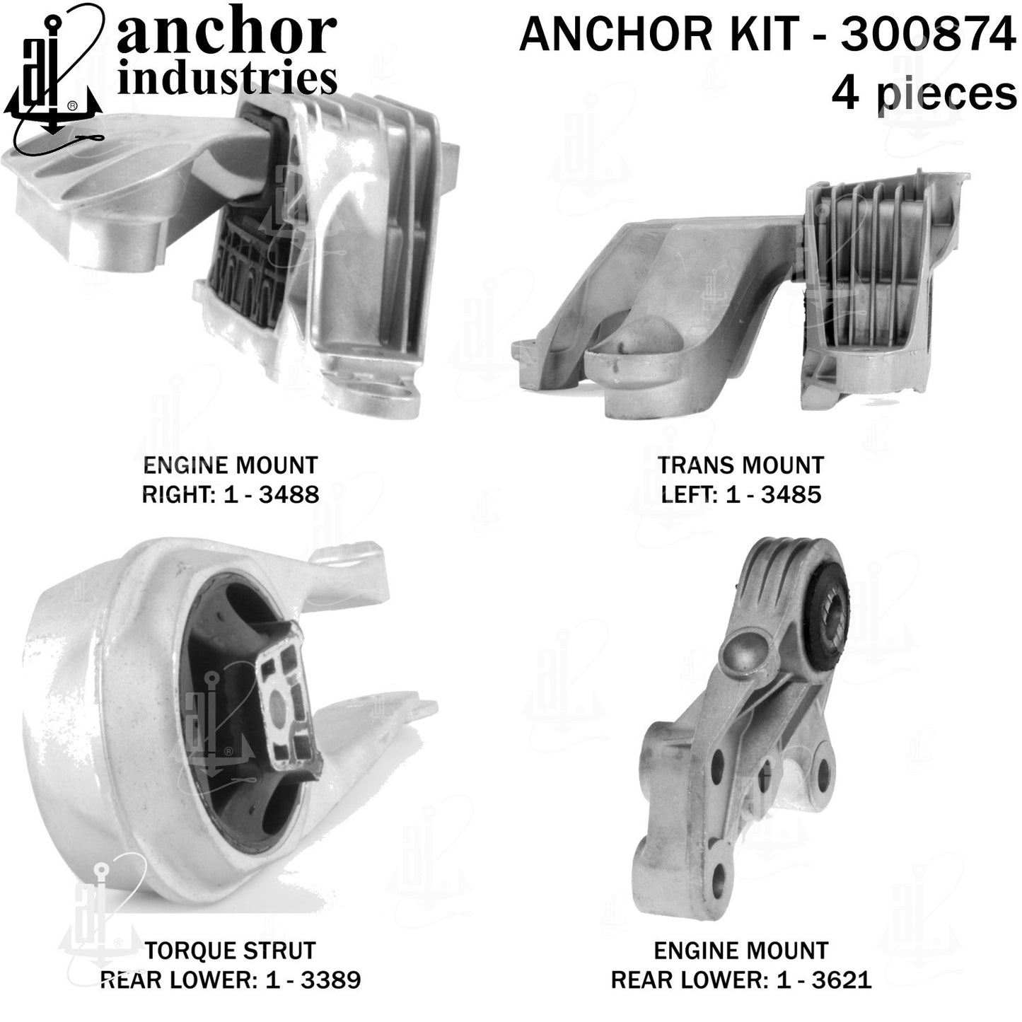Anchor Mounts Engine Mount Kit 300874 image 3